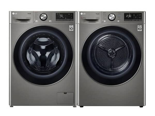 Laveuse-Sécheuse Frontal LG Compacte, Acier platine-WM1455HPA / DLHC1455P