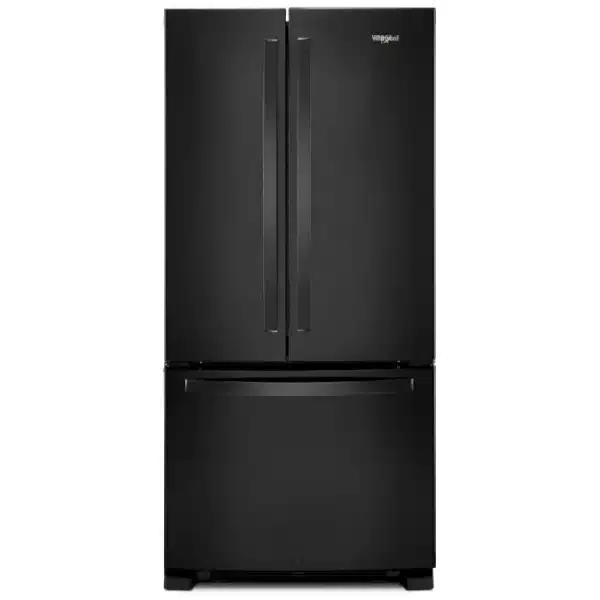 Whirlpool French Door Refrigerator – 33", 22 cu. ft., Black, Internal Water Dispenser - WRFF5333PB