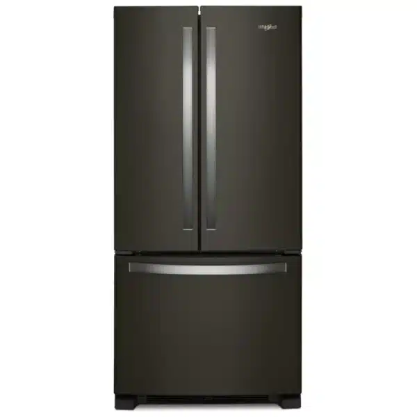 Whirlpool French Door Refrigerator – 33", 22.1 cu. ft., Black Stainless, Internal Water Dispenser - WRFF5333PV