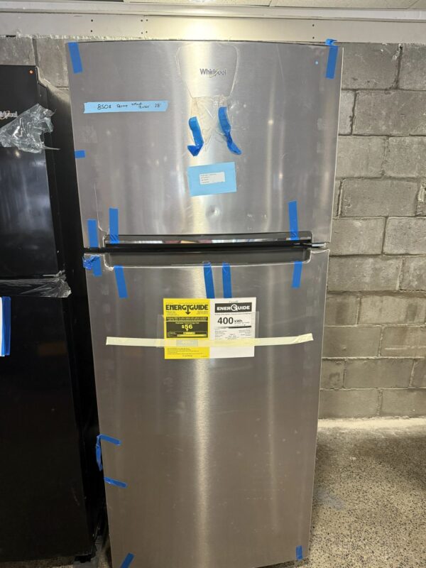 Réfrigérateur Whirlpool à congélateur supérieur – 28″, 18 pi³ – Acier métallique résistant aux traces – WRT518SZFG – Image 4