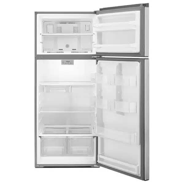 Réfrigérateur Whirlpool à congélateur supérieur – 28″, 18 pi³ – Acier métallique résistant aux traces – WRT518SZFG – Image 3
