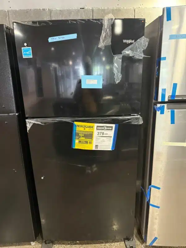 Whirlpool 30" 19.2 cu.ft. Top-Freezer Refrigerator – Black – WRT549SZDB - Image 4