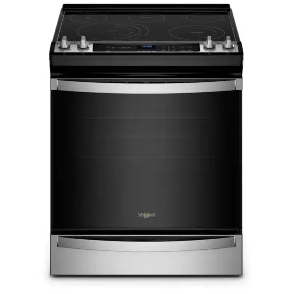 Whirlpool Electric Range – 30", 6.4 cu. ft., Air Fry, Convection, Stainless Steel - YWEE745H0LZ