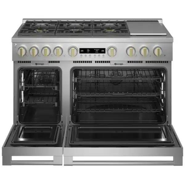 Cuisinière au gaz et électrique Monogram – 48", 8.25 pi³, Inox, Double four, 6 brûleurs - ZDP486NDTSS – Image 2