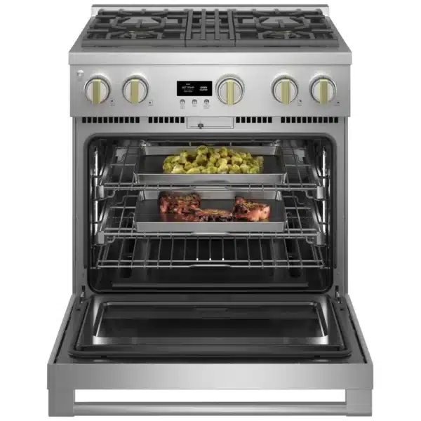 Cuisinière au gaz Monogram – 30", 5.7 pi³, Inox, 4 brûleurs - ZGP304NTSS – Image 3