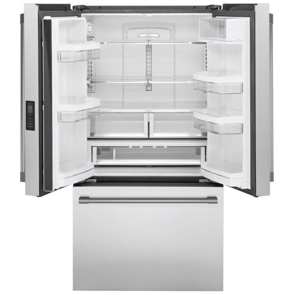 Monogram French Door Refrigerator – 36", 23.1 cu. ft., Stainless Steel, Counter-Depth, Internal Dispensers - ZWE23NSTSS - Image 2