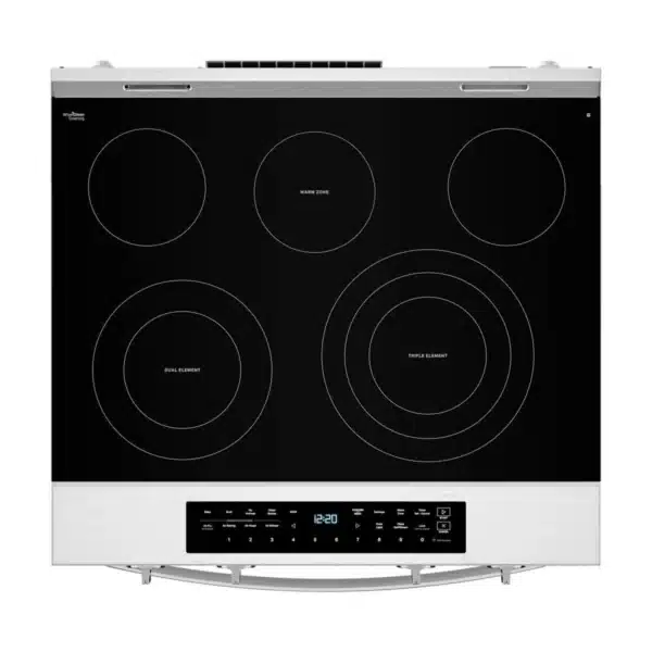 Cuisinière électrique Whirlpool – 30 po, 5 brûleurs, Air Fry, Convection véritable, Autonettoyant, Inox - YWSES7530RZ – Image 3