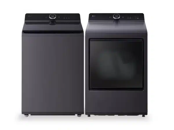 LG Laundry Pair – 6.3 cu.ft Top Load Washer + 7.3 cu.ft Electric Dryer – Wi-Fi ThinQ® - WT8600CB & DLEX8600BE