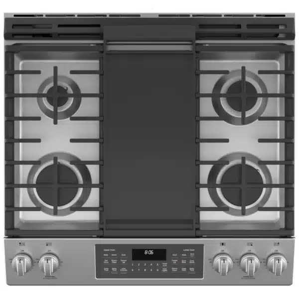 Cuisinière à gaz encastrable GE 30″ – Double four 6,7 pi³, Convection, Air Fry – JCGSS86SPSS – Image 3
