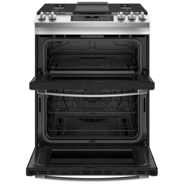 Cuisinière à gaz encastrable GE 30″ – Double four 6,7 pi³, Convection, Air Fry – JCGSS86SPSS – Image 2