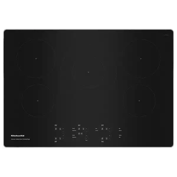 Plaque de cuisson à induction KitchenAid 30 po, 5 brûleurs, Acier inoxydable - KCIG550JSS