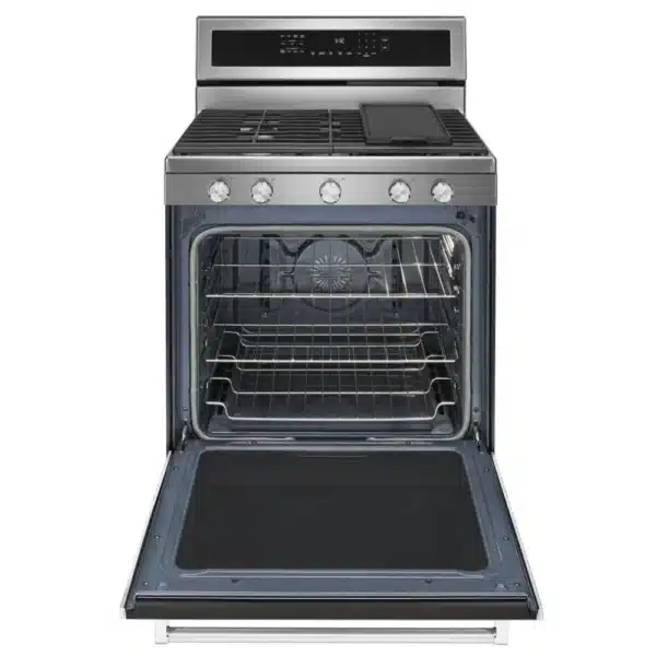 Cuisinière à gaz KitchenAid 30 po – 5,8 pi³, Convection, Aqualift – KFGG500ESS – Image 2
