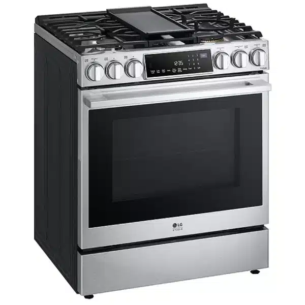 LG Studio Cuisinière à gaz 30 po – 6,3 pi³, Air Fry, Convection, Inox – LSGS6338F – Image 2