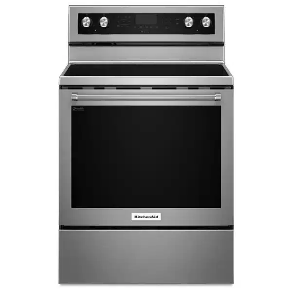 Cuisinière électrique KitchenAid 30 po, 6,4 pi³, Acier inoxydable - YKFEG500ESS