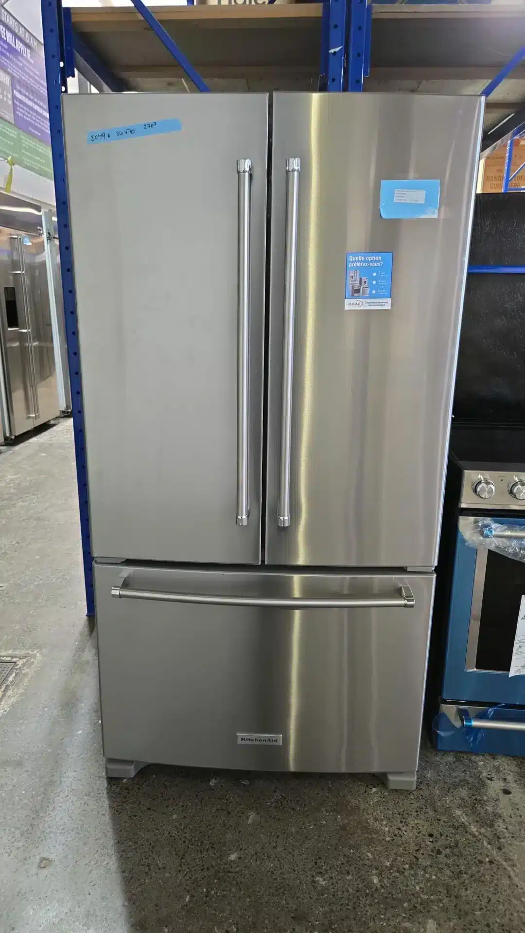 KitchenAid French Door Refrigerator 36″ 25.2 cu. ft. stainless steel, interior water & freezer ice – KRFF305ESS - Image 5