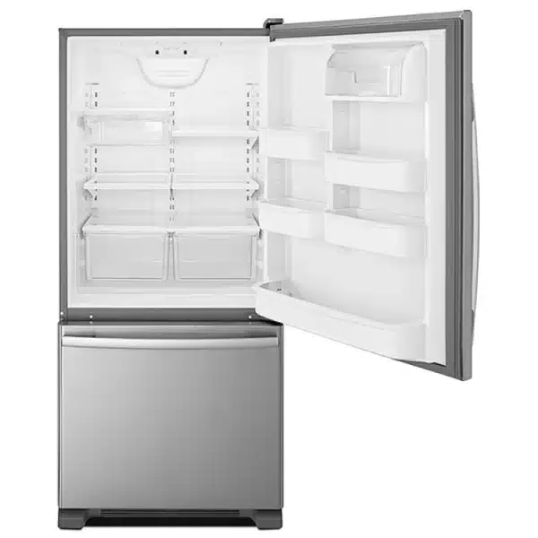 Réfrigérateur congélateur inférieur Amana 30″ en inox, 18,6 pi³, machine à glace en option – ABB1924BRM – Image 3