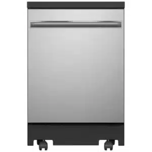 GE Portable Dishwasher – 24 inch, 12 Place Settings, Stainless Steel, 54 dB - GPT225SSLSS
