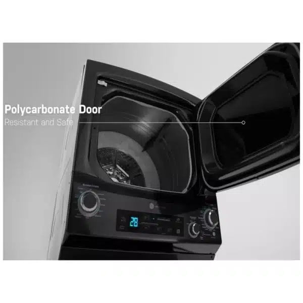 Centre de buanderie GE 27″ laveuse 4,5 pi³ & sécheuse électrique 5,9 pi³ noir – GUD57EEMTDG – Image 4