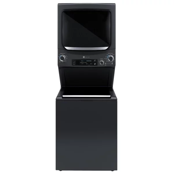 Centre de buanderie GE 27″ laveuse 4,5 pi³ & sécheuse électrique 5,9 pi³ noir – GUD57EEMTDG