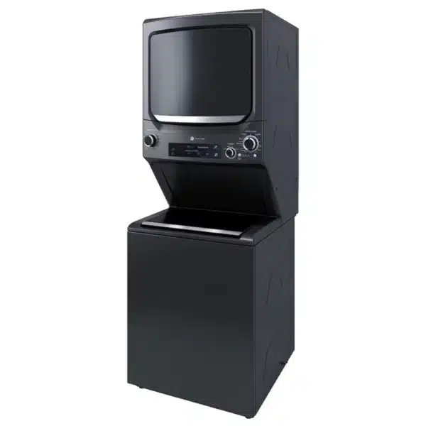 Centre de buanderie GE 27″ laveuse 4,5 pi³ & sécheuse électrique 5,9 pi³ noir – GUD57EEMTDG – Image 2