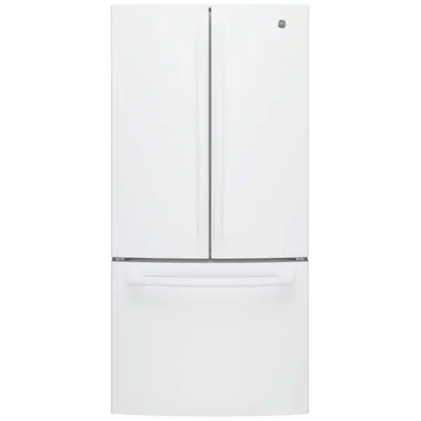 Réfrigérateur portes françaises GE 33″ 18,6 pi³ blanc, profondeur de comptoir, eau intérieure & glace congélateur – GWE19JGLWW