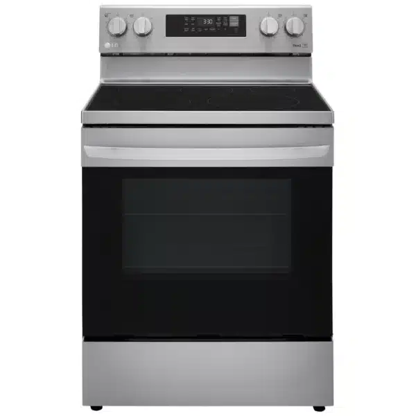 Cuisinière électrique LG 30’’ – 6,3 pi³, Convection, 5 brûleurs, Tiroir de rangement, Friture à air, Autonettoyage - LREL6323S