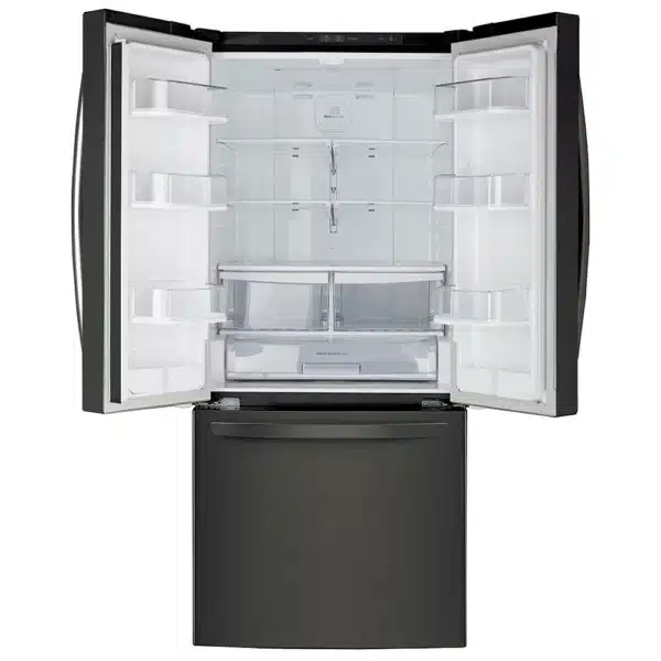 Réfrigérateur portes françaises LG 30″ 21,8 pi³ inox noir, machine à glace optionnelle – LRFNS2200D – Image 2