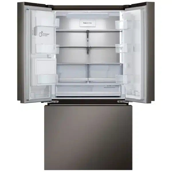Réfrigérateur portes françaises LG 36″ 25,5 pi³ inox noir, profondeur de comptoir MAX, eau & glace, Craft Ice – LRYXC2606D – Image 3