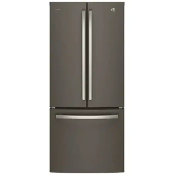 Réfrigérateur portes françaises GE Profile 30″ 20,8 pi³ ardoise, machine à glace, tiroir garde-manger pleine largeur – PNE21NMLKES