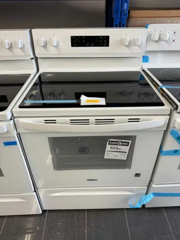 Cuisinière électrique Whirlpool 30 po, 4 éléments, Blanc – YWFES3330RW – Image 4