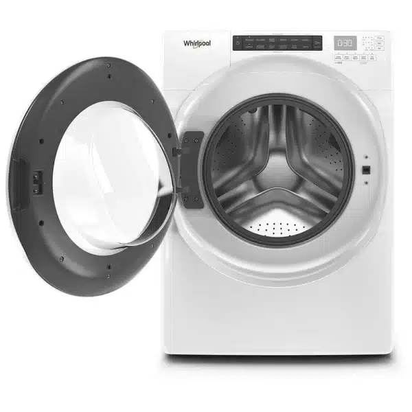 Ensemble laveuse sécheuse Whirlpool 27″ frontale 5,2 pi³ & électrique 7,4 pi³ blanc – WFW560CHW & YWED560LHW – Image 4