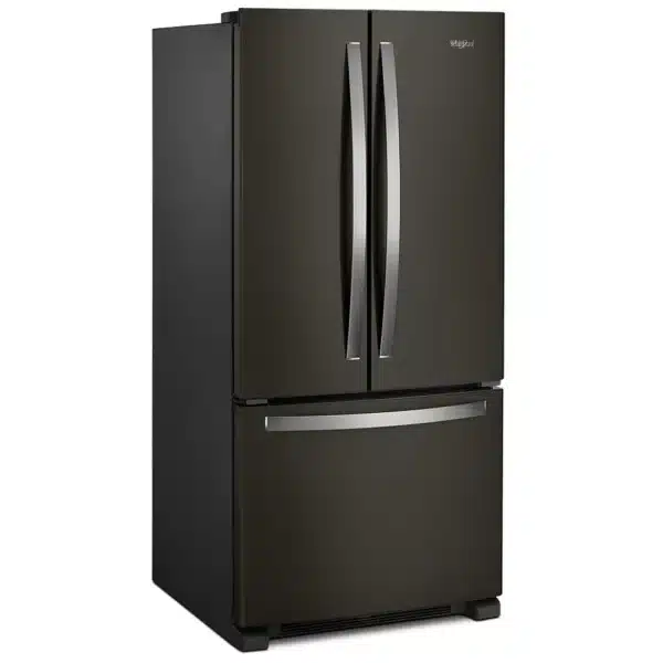 Réfrigérateur portes françaises Whirlpool 33″ 22,1 pi³ inox noir, congélateur inférieur, eau & glace – WRFF5333PV – Image 2