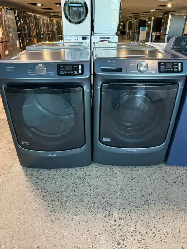 Ensemble laveuse sécheuse Maytag 27″ frontale 5,0 pi³ & électrique 7,3 pi³ inox – MFW7020RF0 & YMED7020RF0 – Image 5