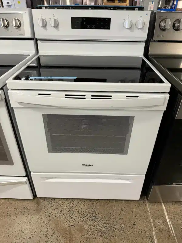 Cuisinière électrique Whirlpool 30″  5,3 pi³ blanche, 5 brûleurs & tiroir de rangement – YWFES3330RW0 – Image 6