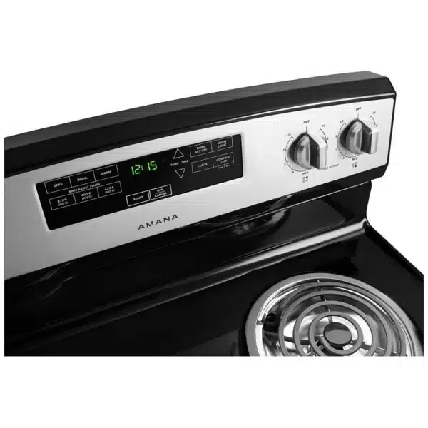 Cuisinière électrique Amana 30 po – 4 brûleurs – Temp Assure – Blanche - YACR4303MFW – Image 2