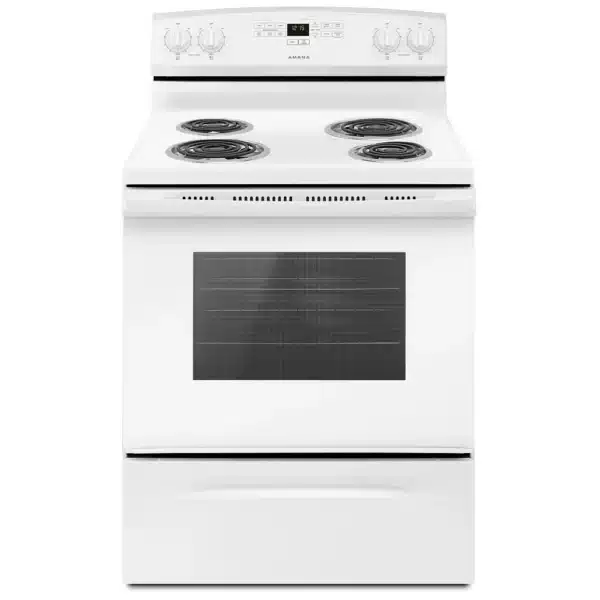 Cuisinière électrique Amana 30 po – 4 brûleurs – Temp Assure – Blanche - YACR4303MFW
