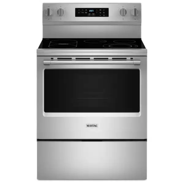 Cuisinière électrique Maytag 30 po – 5 brûleurs – Convection – Acier inoxydable – YMFES6030RZ