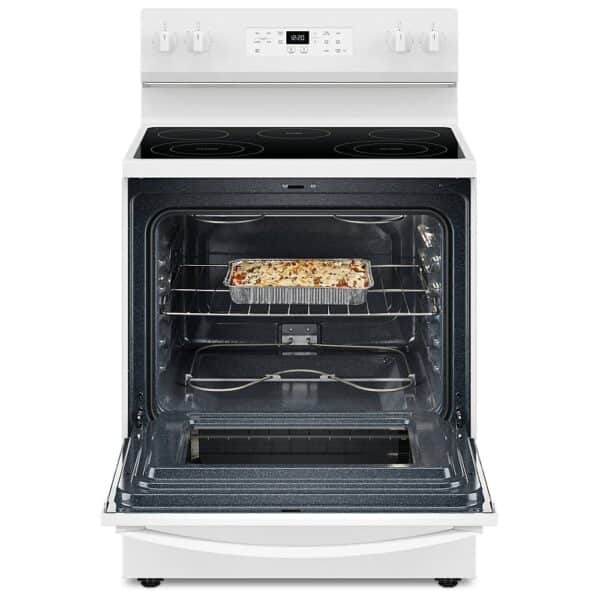 Cuisinière électrique Whirlpool 30″  5,3 pi³ blanche, 5 brûleurs & tiroir de rangement – YWFES3330RW0 – Image 2