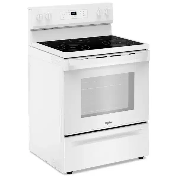 Cuisinière électrique Whirlpool 30″  5,3 pi³ blanche, 5 brûleurs & tiroir de rangement – YWFES3330RW0 – Image 4