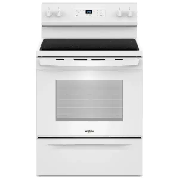 Cuisinière électrique Whirlpool 30 po – 4 brûleurs – Blanche - YWFES3530RW