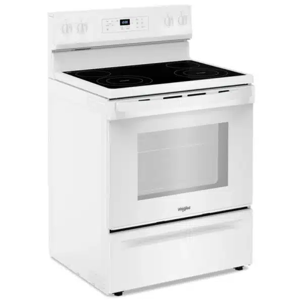 Cuisinière électrique Whirlpool 30 po – 4 brûleurs – Blanche - YWFES3530RW – Image 2