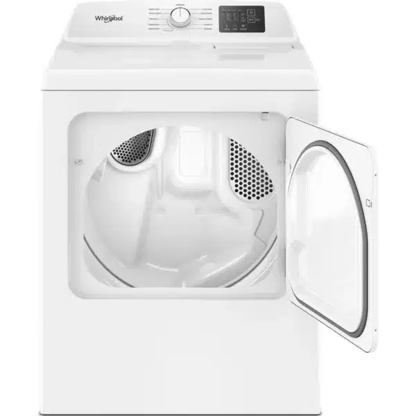 Ensemble laveuse sécheuse Whirlpool 27″ chargement par le haut 4,8 pi³ & électrique 7,0 pi³ blanc – WTW4107SW0 & YWED4105SW0 – Image 3