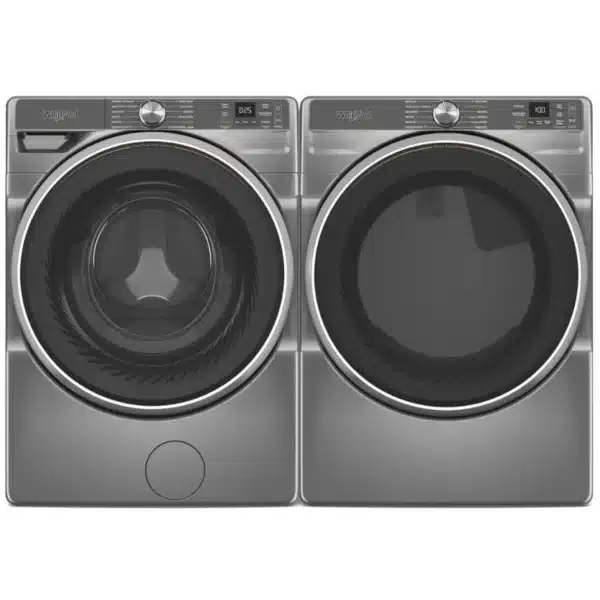Combo laveuse & sécheuse Whirlpool – 5,8 pi³ + ~7,4 pi³ – Stainless – WFW6720RR & YWED6720RR