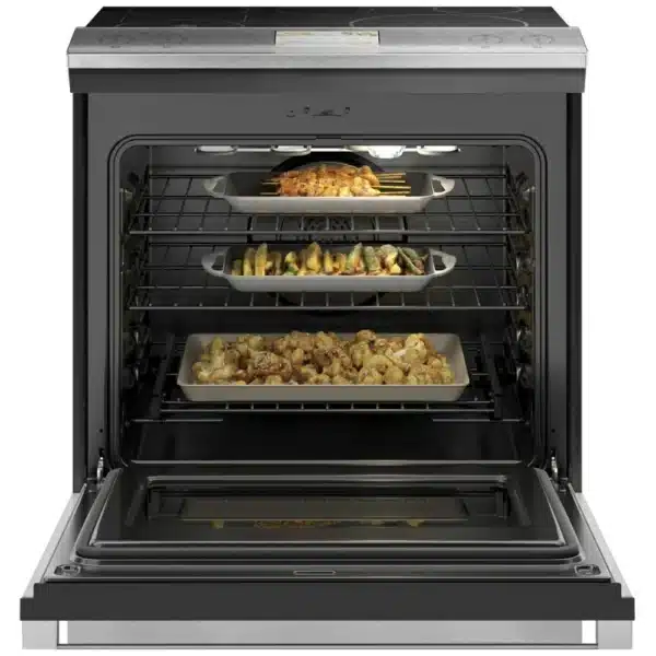 Cuisinière à induction Café 30″ 5,3 pi³ convection européenne, tiroir-réchaud, platine – CHS90XM2NS5 – Image 3
