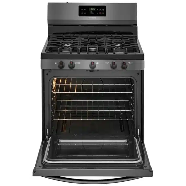 Frigidaire Gas Range 30″ 5.0 cu.ft. Self Clean, Storage Drawer, Black Stainless Steel – FFGF3054TD - Image 4