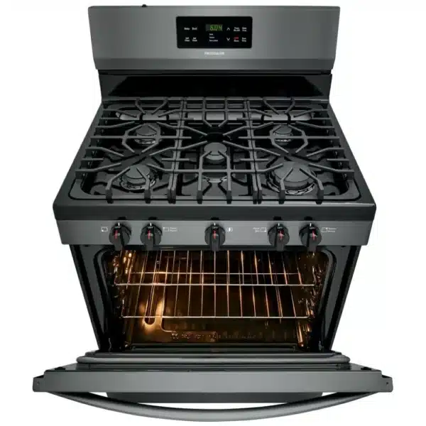 Frigidaire Gas Range 30″ 5.0 cu.ft. Self Clean, Storage Drawer, Black Stainless Steel – FFGF3054TD - Image 3