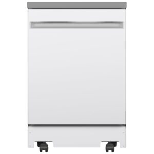 Lave-vaisselle portable 24 po – GE – Blanc – 12 couverts – GPT225SGLOWW