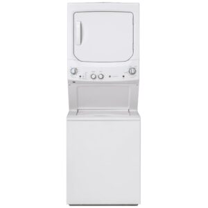 24" Laundry Center, GE, Washer 2.6 cu.ft. / Dryer 4.4 cu.ft., White – GUD24ESMMWW