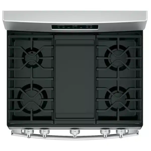 GE Gas Range 30″ 5.0 cu.ft. 5 Burners, Broiler Drawer, Stainless Steel – JCGBS66SEKSS - Image 3