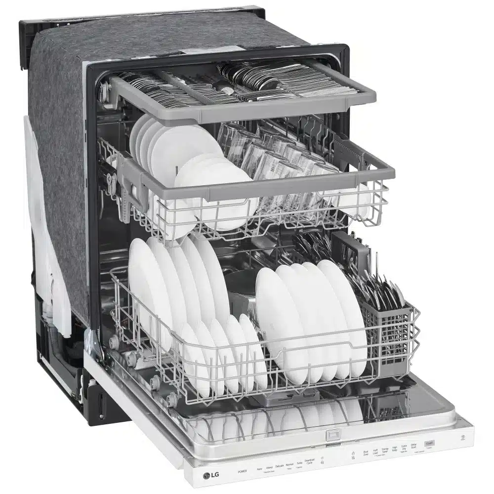 Lave-vaisselle 24", LG, 15 couverts, 9 cycles, 48 dB, Blanc – LDPN4542W – Image 2